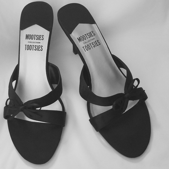 Mootsies Tootsies Shoes - Mootsies Tootsies Black Satin Slip Ons